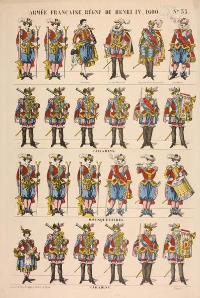 Armée française. Règne de Henri IV. 1600. (n°35 titre inscrit.)