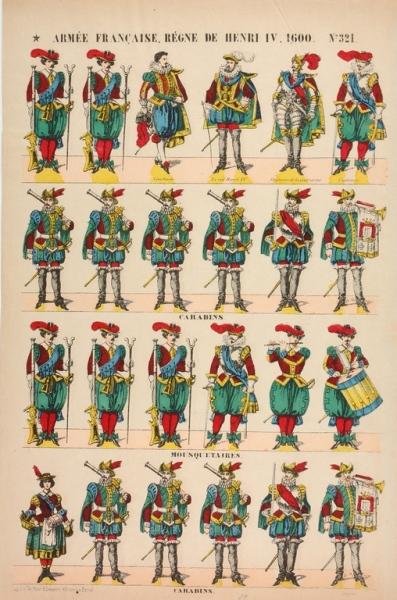 Armée française. Règne de Henri IV. 1600. (n°321 titre inscrit)