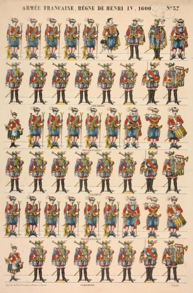 Armée française. Règne de Henri IV. 1600. (n°37 titre inscrit)