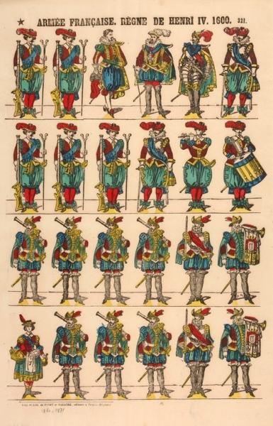 Armée française. Règne de Henri IV. 1600. (n°321 titre inscrit)