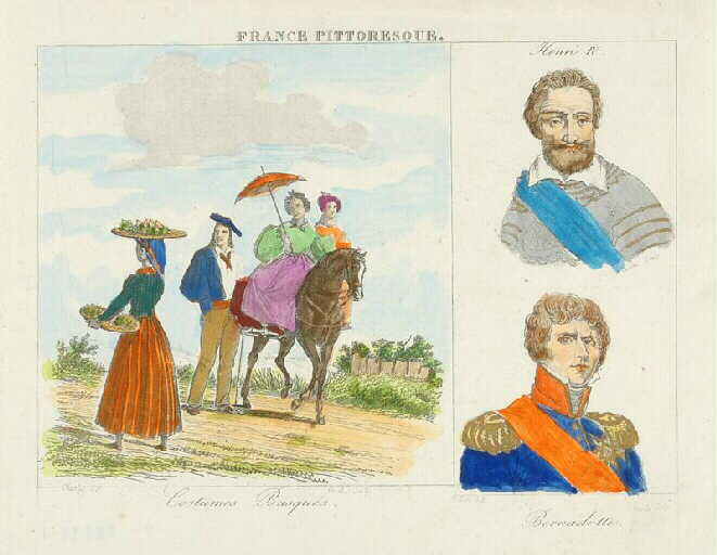 France Pittoresque/Costumes basques/Henri IV/Bernadotte. (titre inscrit)
