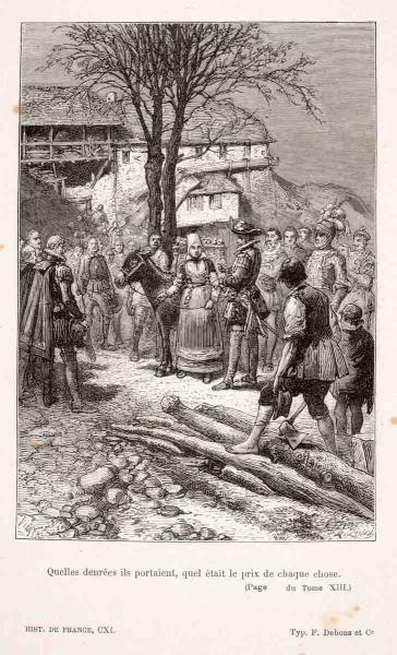 Quelles denrées ils portaient, quel était le prix de chaque chose