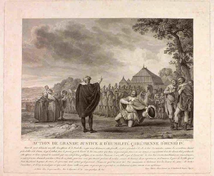 Action de grande justice et d'humilité chrétienne d'Henri IV