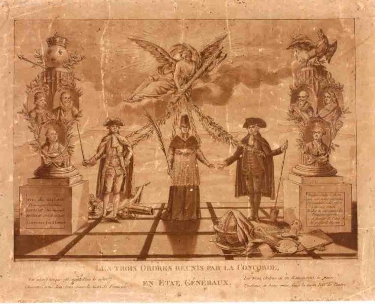 Les trois ordres réunis par la Concorde (en Etat Généraux)