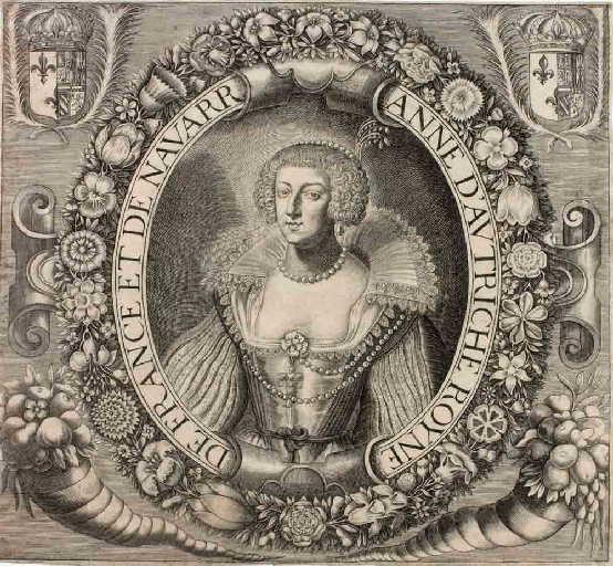 Anne d'Autriche Royne de France et de Navarre (titre inscrit)