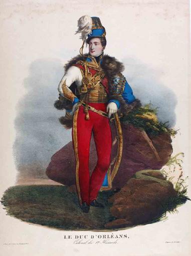 Le duc d'Orléans, colonel du 1er hussards (titre inscrit)