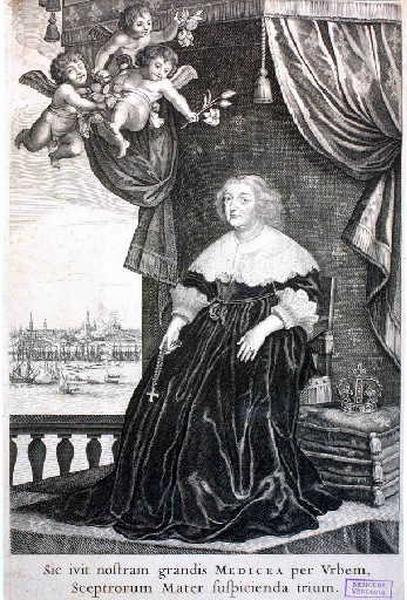 Marie de Médicis assise sous un dais (titre factice)