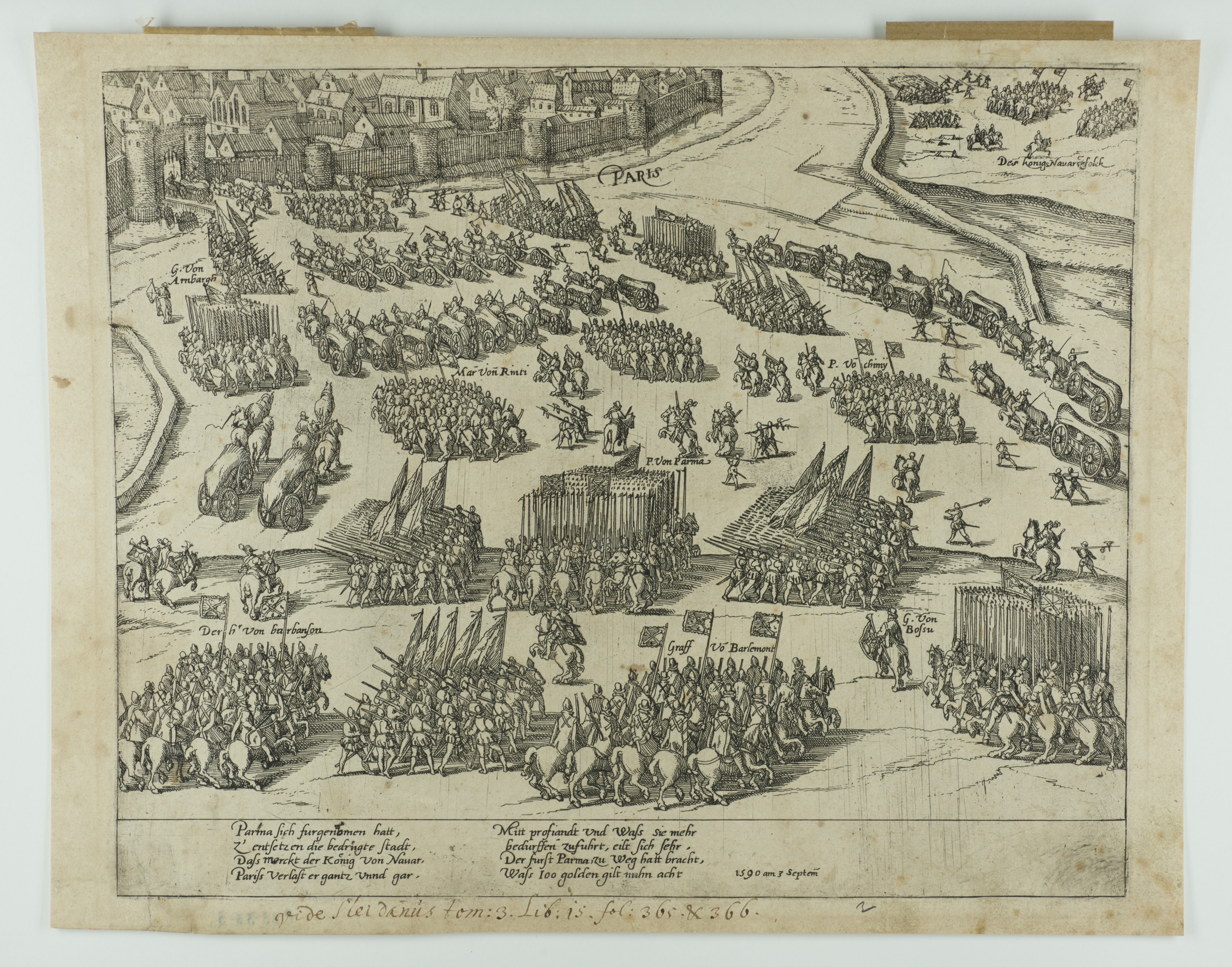 Levée du siège de Paris.3 septembre 1590