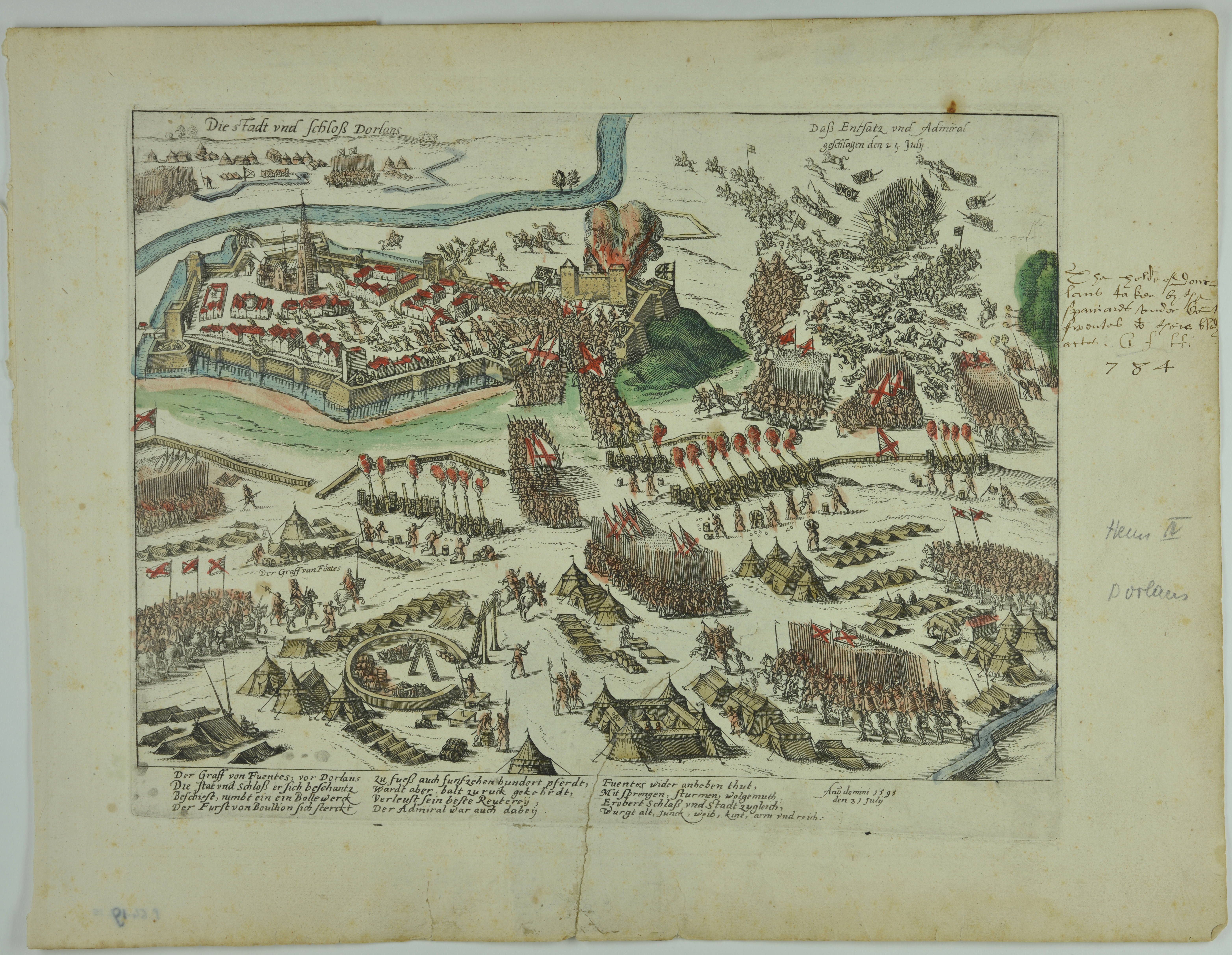 Prise de la forteresse de Doullens.30 juillet 1595