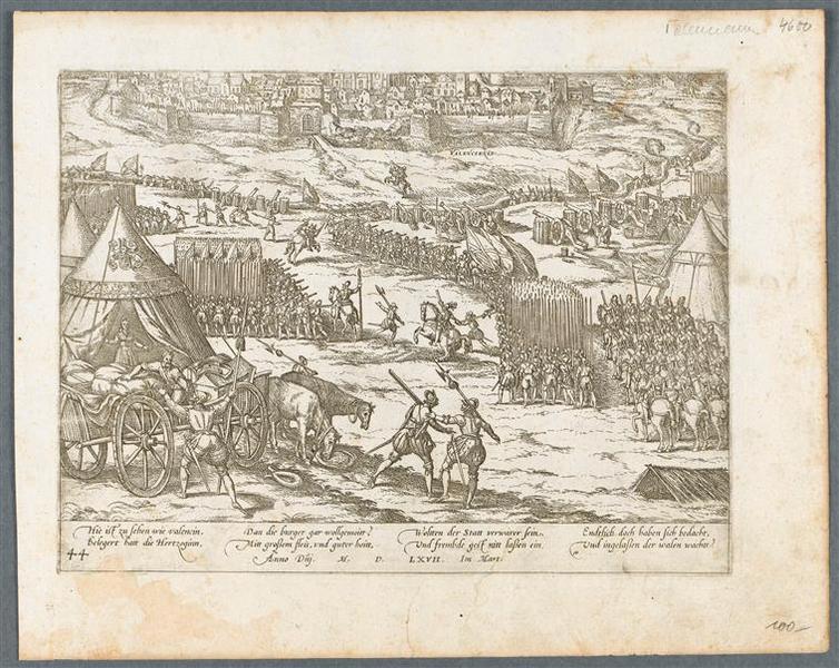 Le siège de Valenciennes. Mars 1567