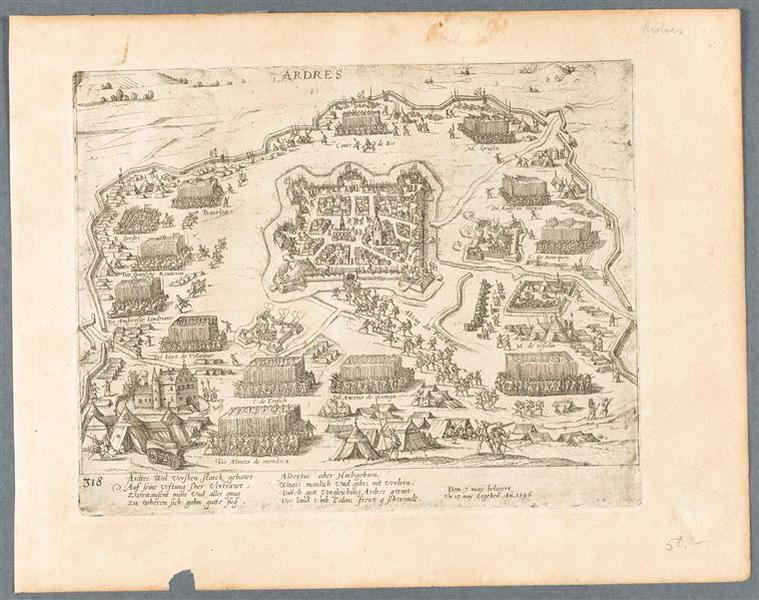 Prise d'Ardres par l'archiduc Albert.23 mai 1596