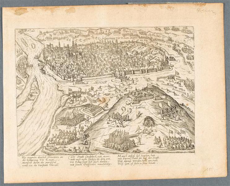 Le siège de Rouen par le maréchal de Biron