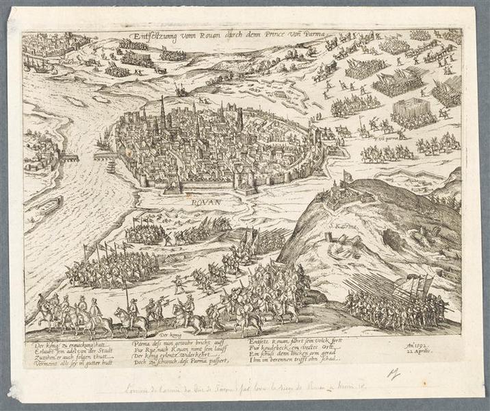 Entrée dans Rouen du duc de Parme.22 avril 1592