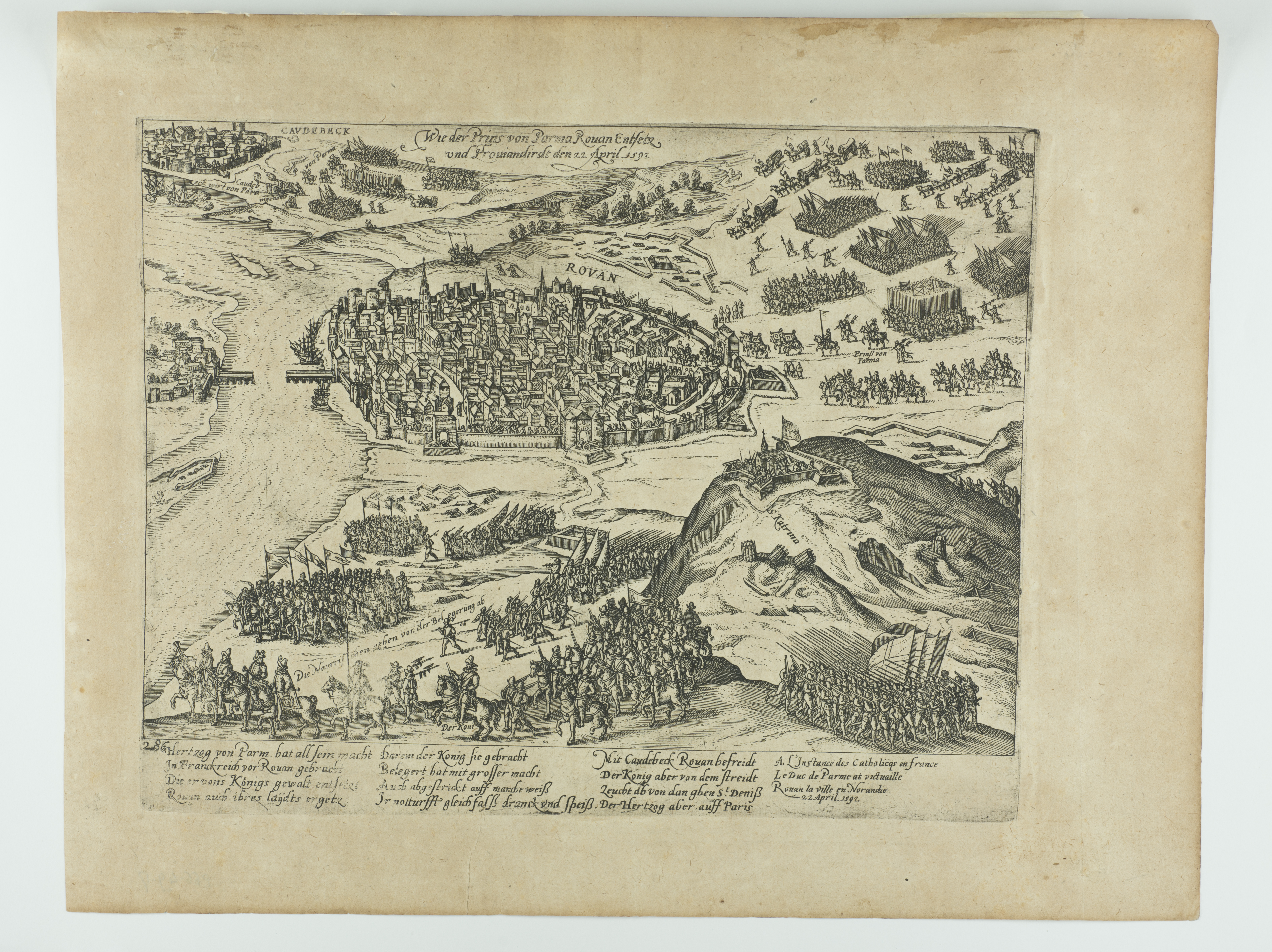 Entrée dans Rouen du duc de Parme.22 avril 1592