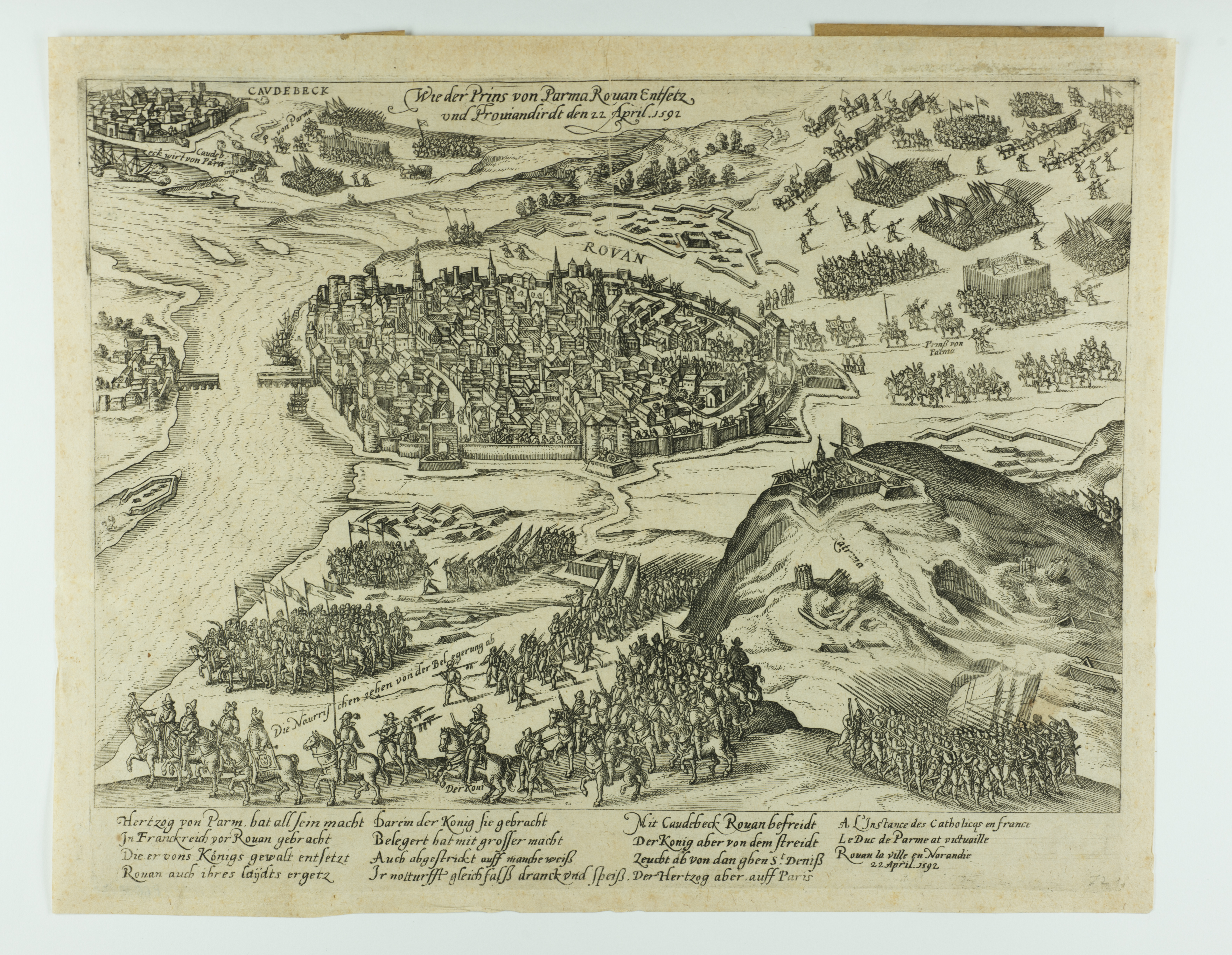 Entrée dans Rouen du duc de Parme.22 avril 1592