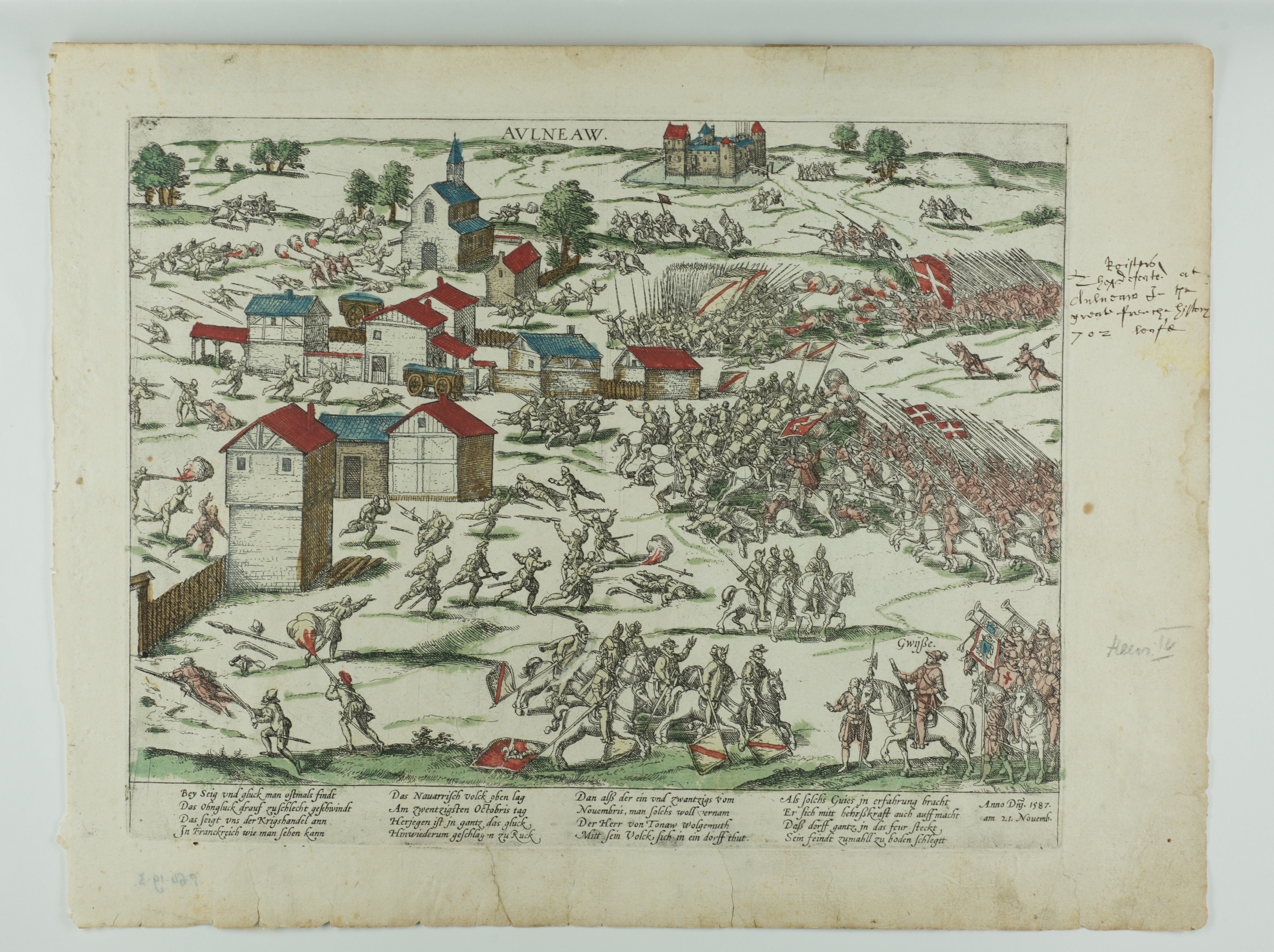 Bataille d'Aulneau. 21 novembre 1587