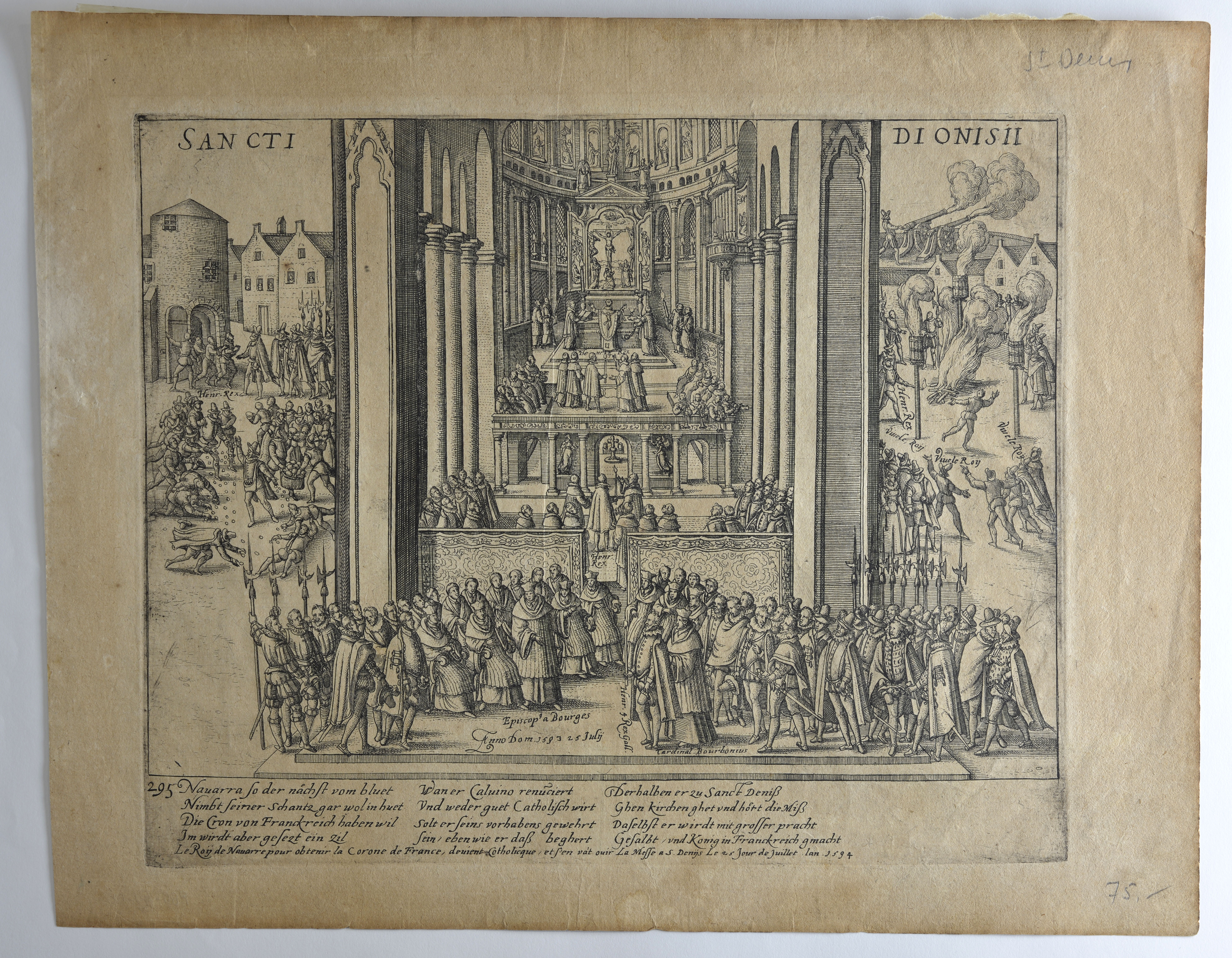 L'abjuration d'Henri IV à St-Denis. 1593