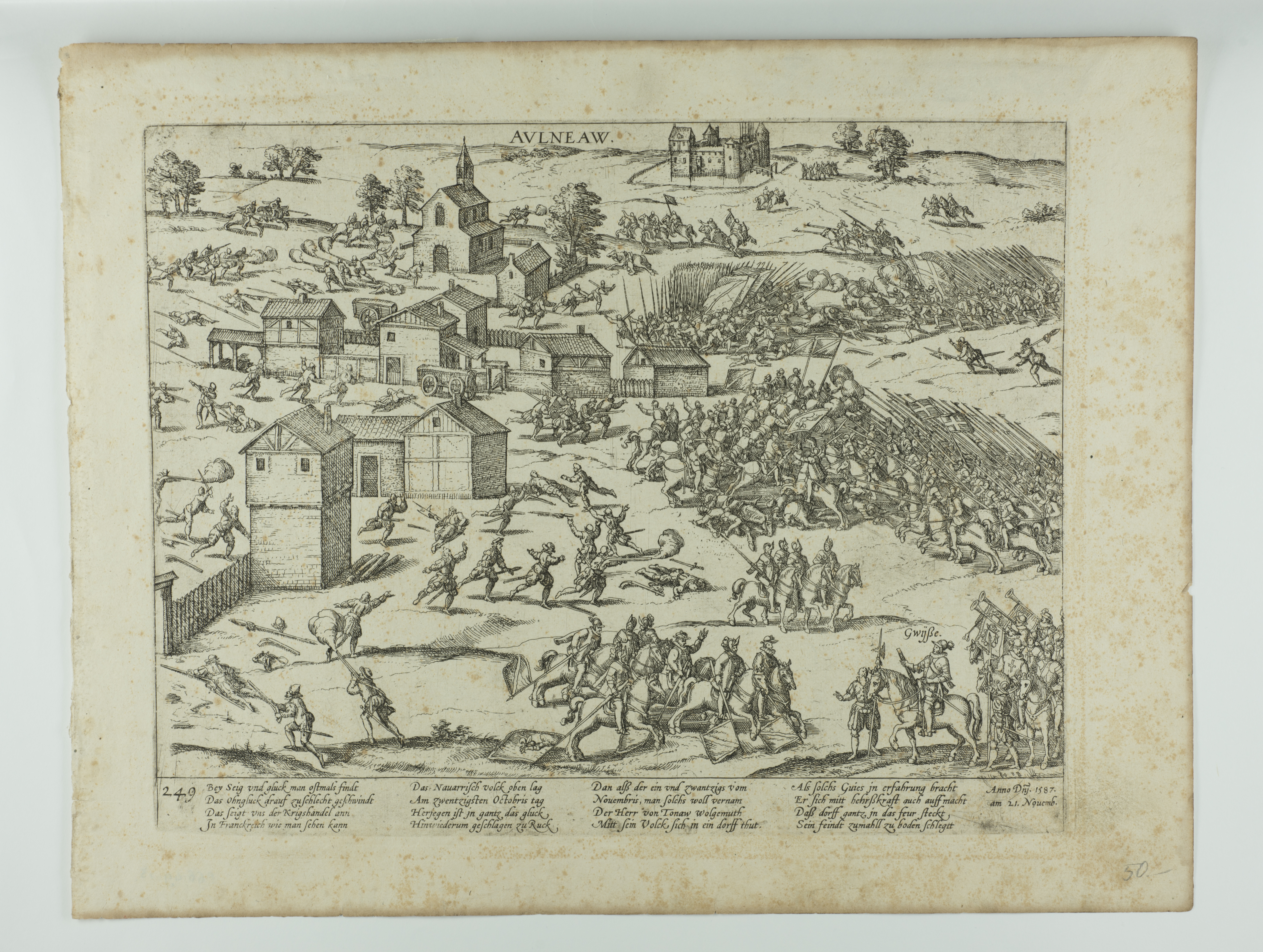 Bataille d'Aulneau. 21 novembre 1587