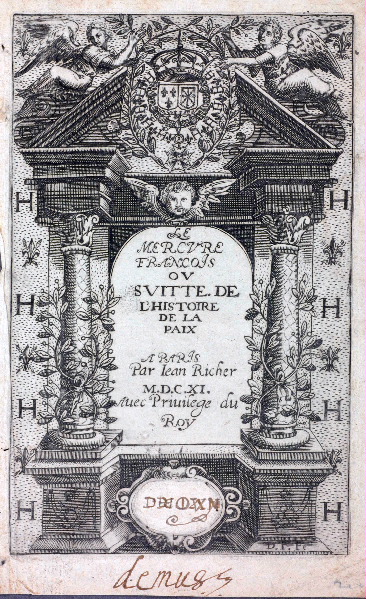 Frontispice pour Le Mercure français