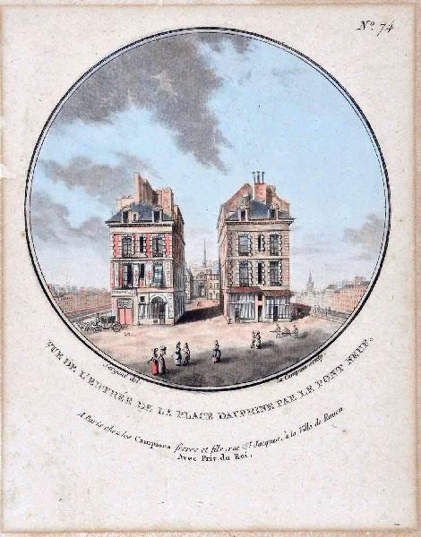 Vues pittoresques des principaux édifices de Paris : Vue de l'entrée de la Place Dauphine