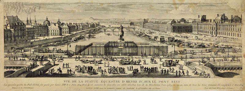 La statue équestre d'Henri IV sur le Pont Neuf