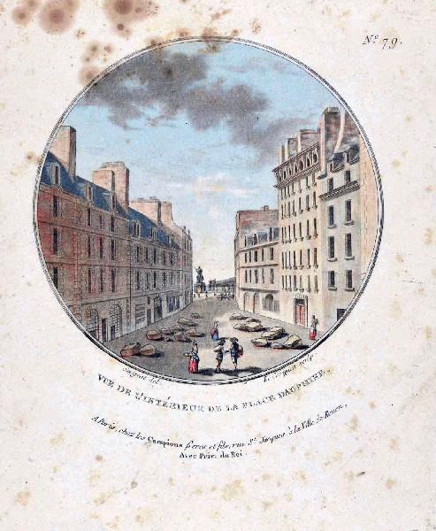 Vues pittoresques des principaux édifices de Paris : Vue de l'intérieur de la place Dauphine