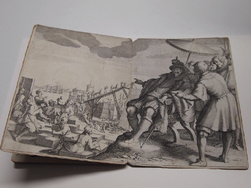 Le grand-duc fait fortifier le port de Livourne ; La Vie de Ferdinand Ier de Médicis ; Recueil (factice) (Jacques Callot: "Vita di Fernando" ou "Battaglie Medici", Florence, 1619-1620)