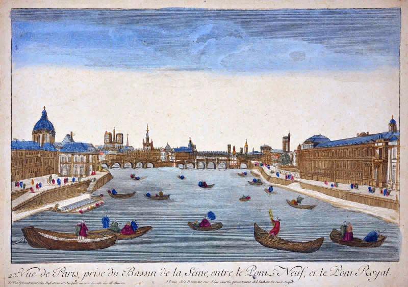 Vue de Paris entre le Pont Neuf et le Pont Royal
