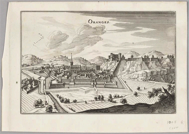 Orange ; Recueil (factice) (Martin Zeiller" Topographia Galliae", 1661 )