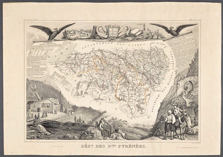 Département des Basses Pyrénées-Vers 1850