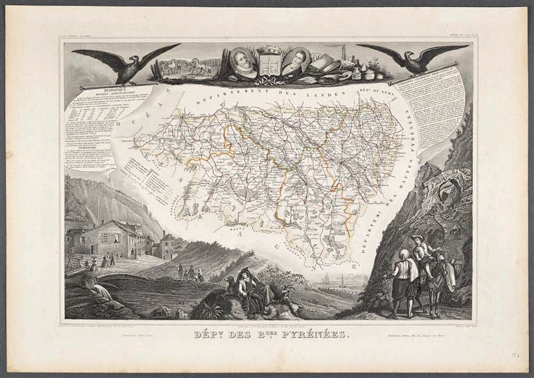 Département des Basses Pyrénées-Vers 1850