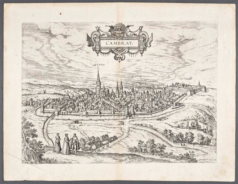 Vue cavalière de  Cambrai