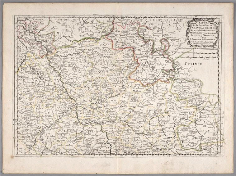 Carte du Rhin et de la Moselle-1648