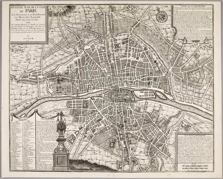 Septième plan de la ville de Paris-1705