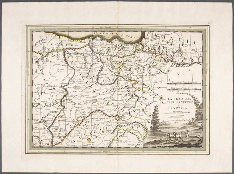 Carte de la Biscaye et de la Navarre
