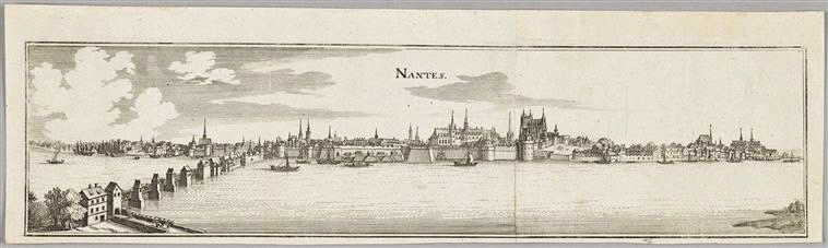 Nantes ; Recueil (factice) (Martin Zeiller: " Topographia Galliae", Francfort, 1661 )