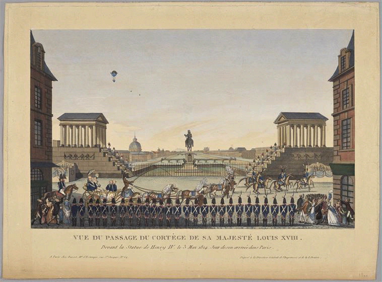 Entrée de Louis XVIII à Paris le 3 mai 1814 ;