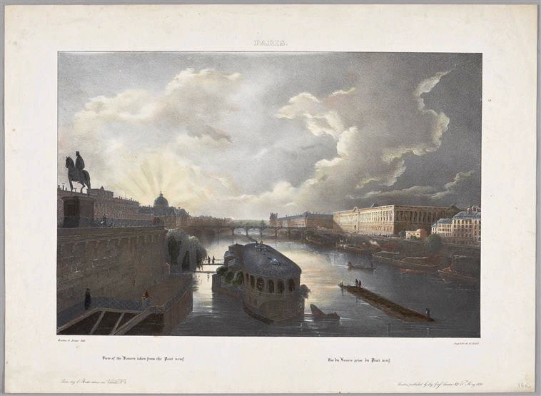 Vue du Louvre prise du Pont Neuf (titre inscrit)