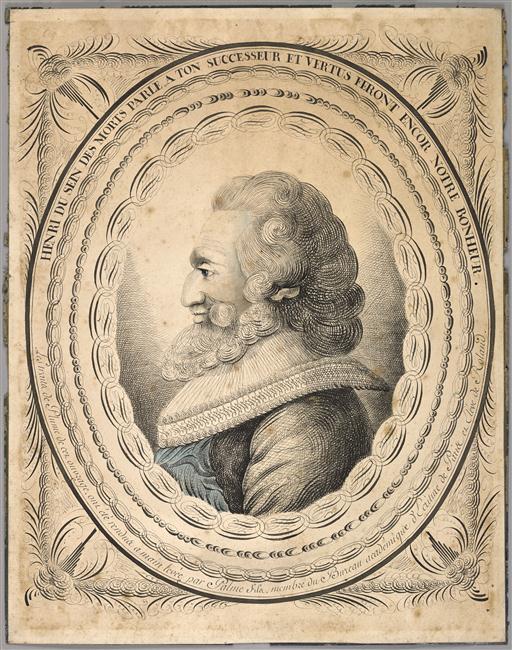 Portrait d'Henri IV en buste ; Dessin(s) calligraphique(s)