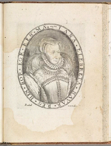 Jeanne d'Albret en buste en habit de veuve