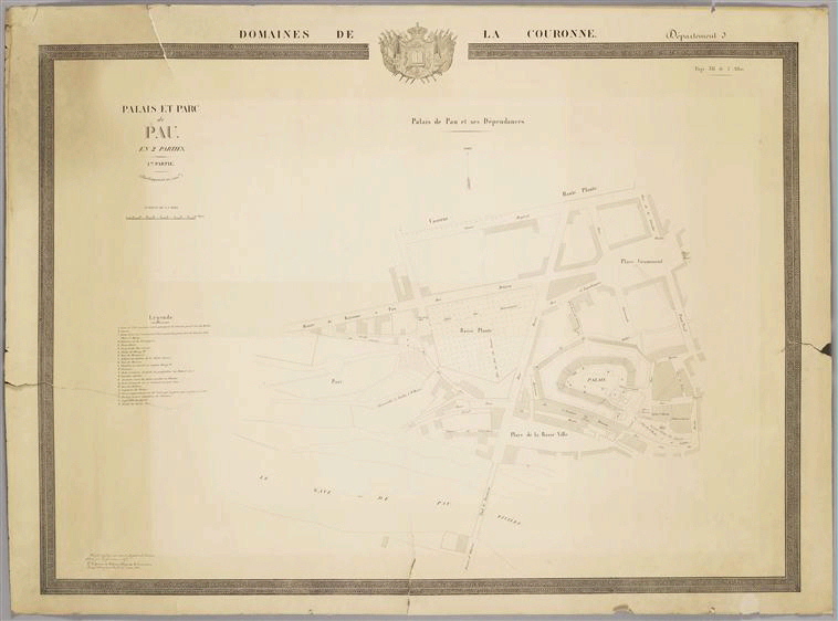 Plan du Palais de Pau et de ses dépendances