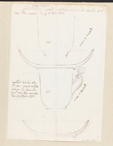 Tasse (titre factice) ; Gobelet Calabre et sa soucoupe