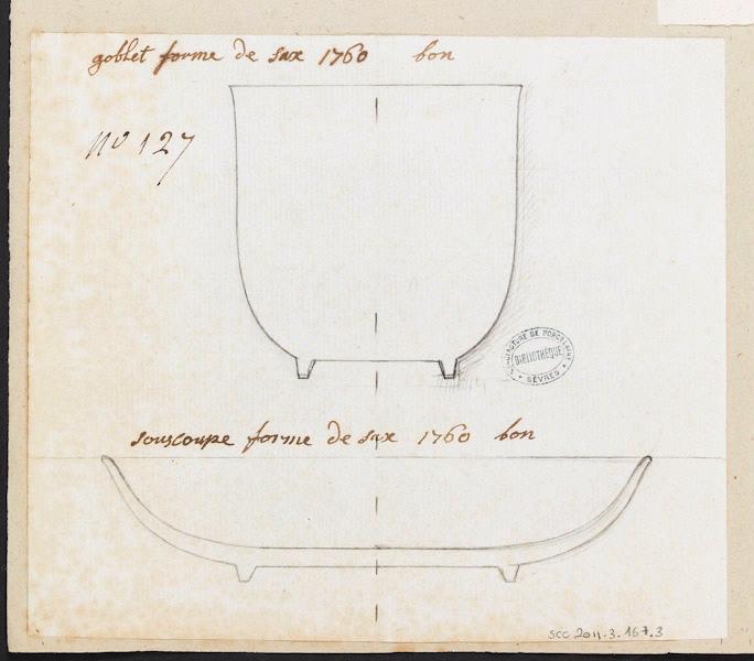 Tasse (titre factice) ; Gobelet Saxe et soucoupe