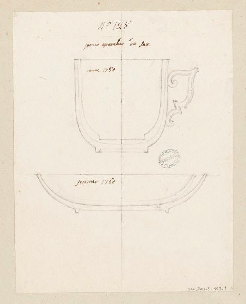 Tasse (titre factice) ; Gobelet Saxe et soucoupe