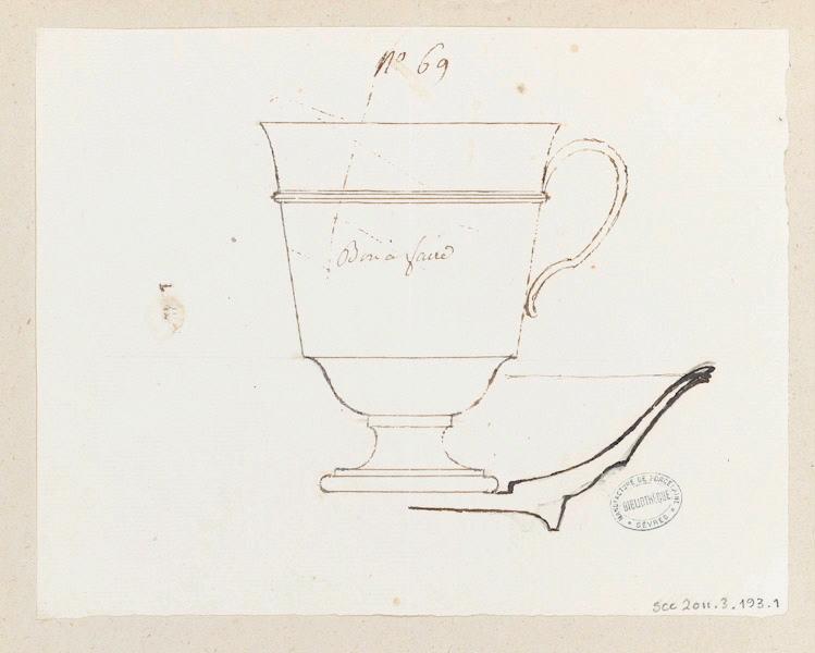 Tasse à glace et soucoupe