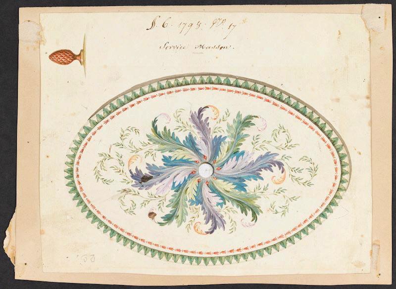 Service Arabesque dit 'Masson' : Motif décoratif