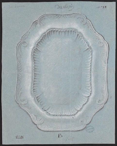 Plat à hors-d'oeuvre à godrons