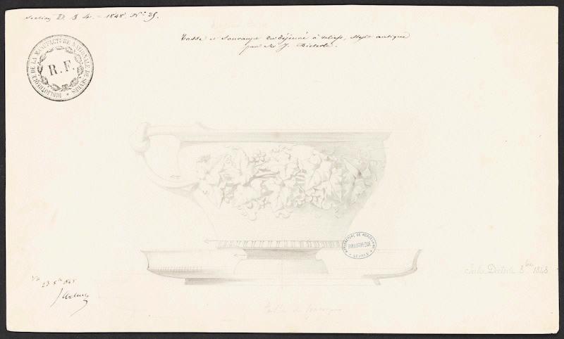 Tasse lizeron et soucoupe basse