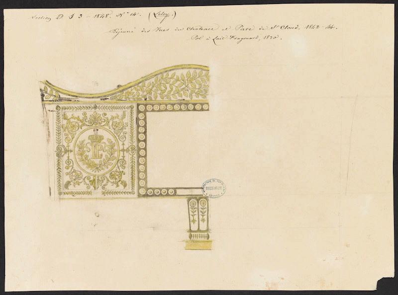 Élément décoratif [Pot à lait du Déjeuner des vues du château et parc de Saint-Cloud]