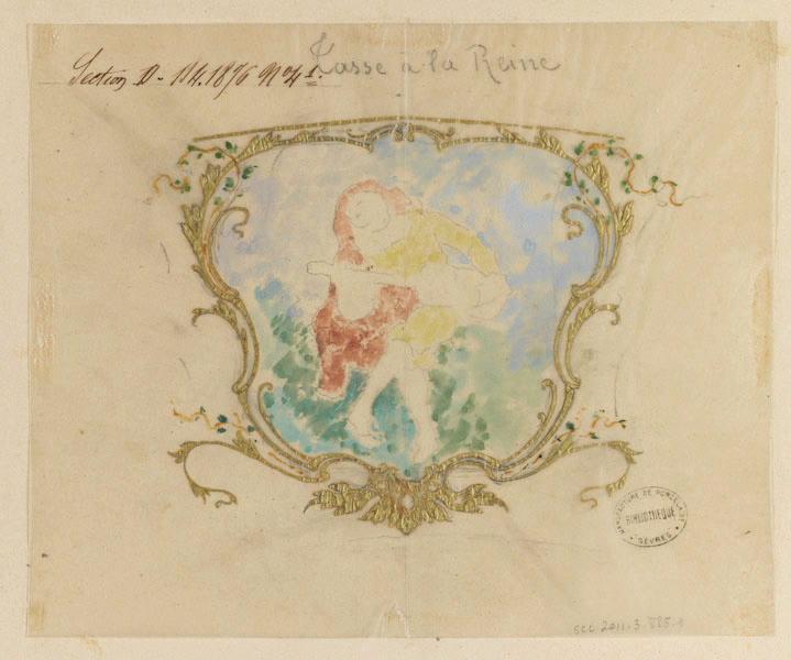 Elément décoratif pour une tasse à la Reine